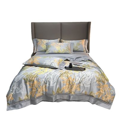 100%TENCEL 300TC 60S 繊維密度 テンセル花 毛布カバー 綿のベッドセット
