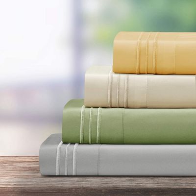 4PCS 3列刺身ベッドシーツセットで子供たちの部屋を快適なリトリートメントに変えてください