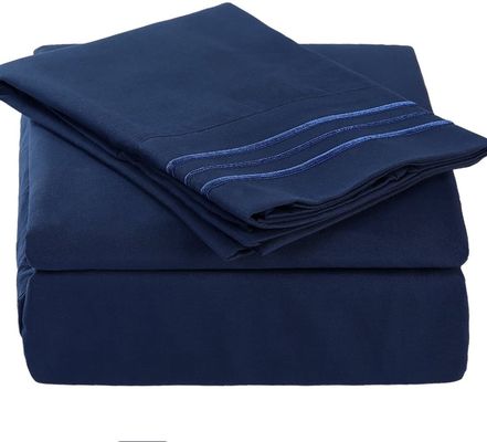 4PCS ブラッシュされたマイクロファイバーシートセットで 3 行の刺身で 落ち着いた睡眠を