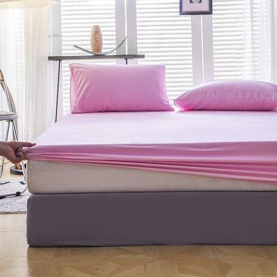 セット ベッドシート 4 Way ストレッチ マイクロファイバー 8 から14 インチ 2 枕カバー