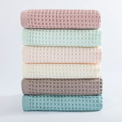 柔らかい綿 ワッフル 織布毛布 1pc 量 洗って染めた 赤ちゃんにぴったり