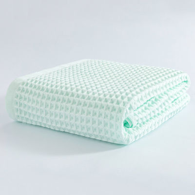 柔らかい綿 ワッフル 織布毛布 1pc 量 洗って染めた 赤ちゃんにぴったり