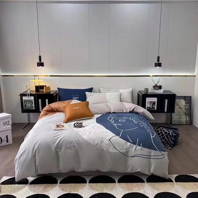 皮膚に優しいアロエ綿4片毛布カバー ベッドシートセット 133x72密度